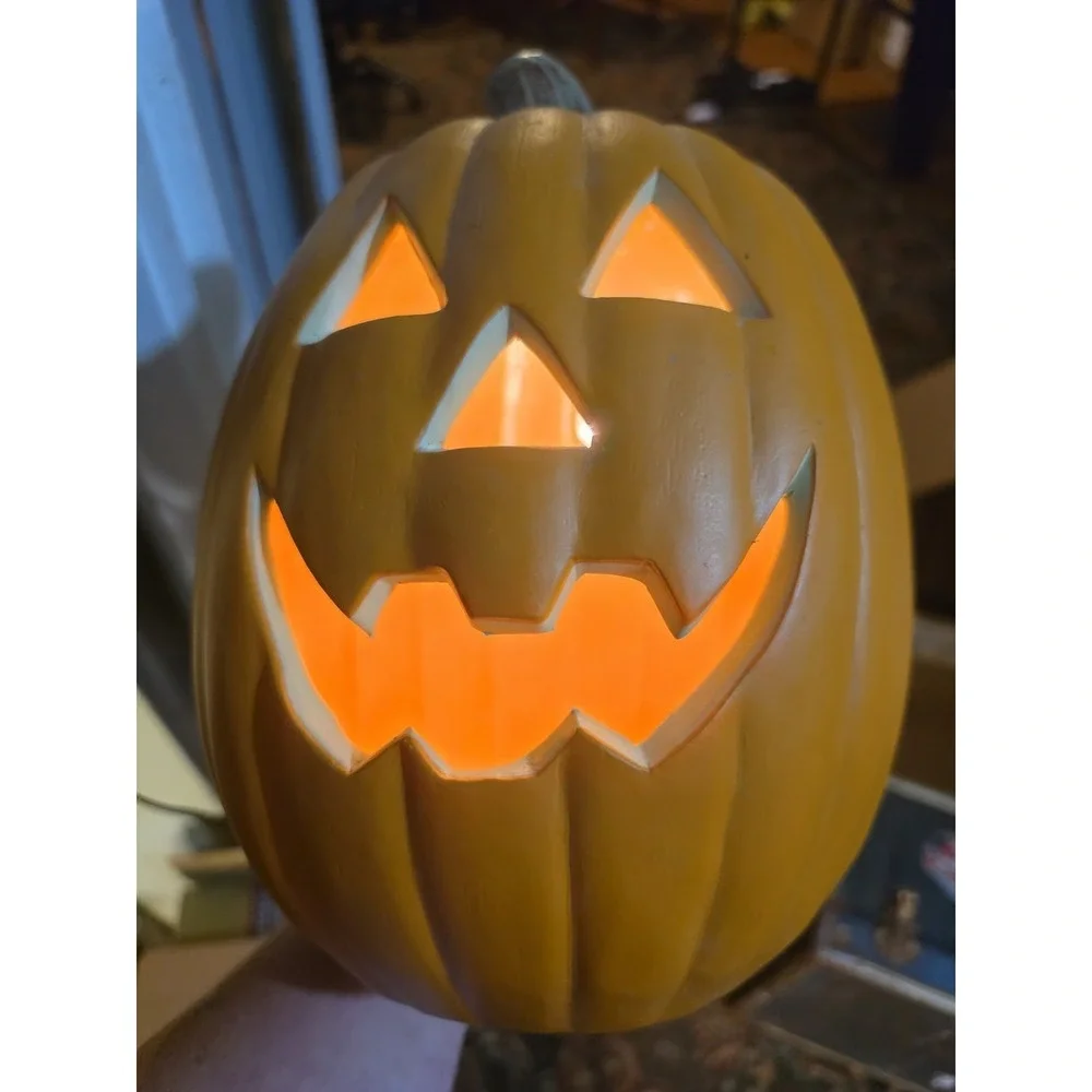 Oblong Outside Plug in Pumpkin ** Working**